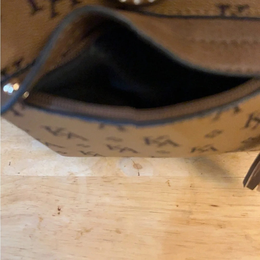 KA Monogram Backpack in Tan 100% polyurethane